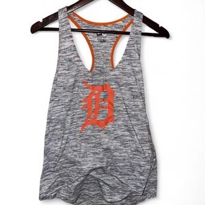 New Era Heather Gray and Orange Detroit Tigers Tank Top